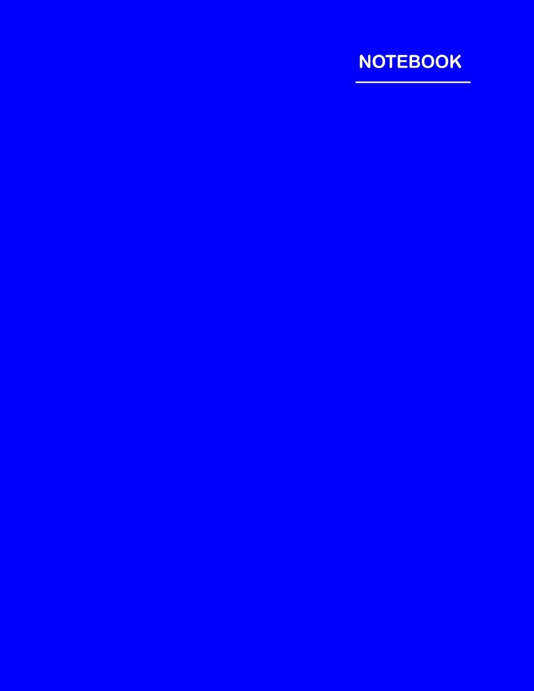 Notebook: Unruled/Unlined/Plain Notebook - (8.5 x 11 inches) Large - 110 Pages - Blue Cover