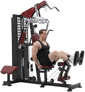 Strongway  Multi Gym with Weights 72KG 100KG Weight Stack Included - Multifunction Home Gym Cable Pulley Preacher Pad Butterfly Press Strength Training
