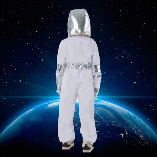 Astronaut Costume For Kids Space Pilot Jumpsuit With Helmet And Gloves (5-6Years) #TOP5
