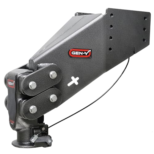 GEN-Y Hitch Rhino Fifth Wheel Pin Box with Gooseneck SnapLatch Coupler | 3,500-6,500 LBS Pin Weight Range | 30K LBS Towing Capacity | Compatable with 2 5/16' Gooseneck Ball