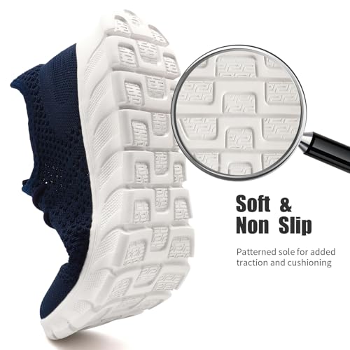 Image of Mens Running Shoes Slip On Tennis Walking Sneakers Workout Athletic Lightweight Casual Sport Shoes