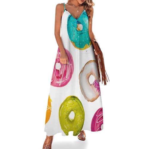 Robe maxi pour voyages d'été robe longue sans manches plage
