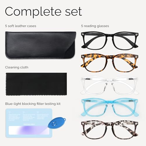 Image of CCVOO Reading Glasses for Women /Men, Eyeglasses, Blue Light Readers for Women /Men, Computer Eye Glasses, Cheaters