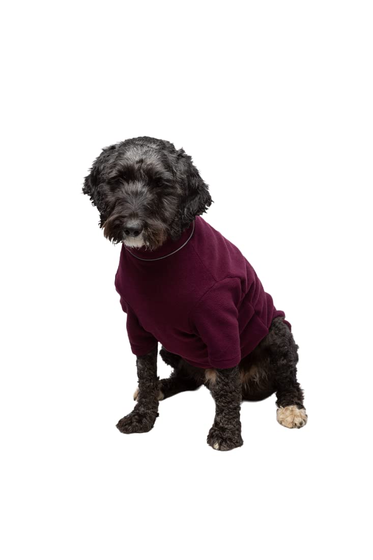 Fleece Dog Jumper Puppy Jacket Winter Coat XS, S, M, L, XL Pet Clothes Rydale 18 Colours (Burgundy, XS/S) — image 1