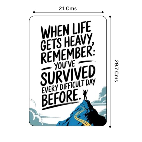 Image of Zesta Bathroom Decor Items Washroom Decor Tin Sign | Aesthetic Posters Wall Poster for Bedroom | Magnetic Cafe Decoration Items / Restaurant Decorations Items | Quirky Home Decor Bar Accent (Motivational)