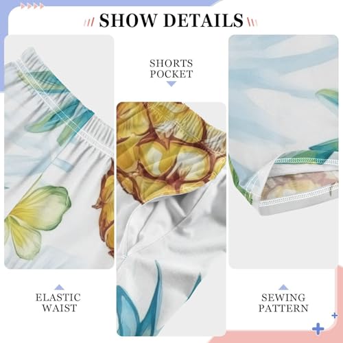 Aloha Pineapples Boys Long Pants Soft Trousers Elastic Waist Kids Lounge Bottoms with Pockets S-XL4