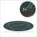 Round Poker Table Mat, Dark Green, 23.6 Inch Diameter, Rubber Material, Felt Surface, Water-Resistant, Anti-Slip, Portable with Carry Bag, 4 Player Card Game Mat