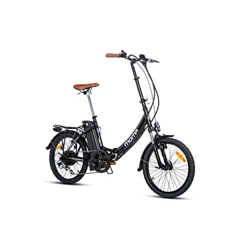 Moma Bikes E- Bike 20.2 Bicicleta Plegable electrica, Adultos Unisex, Negro, Unic Size