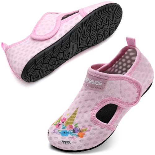 Image of WateLves Wide Toddler Water Shoes Kids Barefoot Athletic Sneakers Girls Boys Quick Dry Aqua Socks for Beach Hiking Swim Kayak Sport Accessories, Camping Essentials
