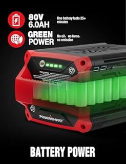 PowerSmart 80V 24in. Self-Propelled Cordless Snow Blower, 2-Stage with 6.0Ah Battery and Charger (HB2805A)