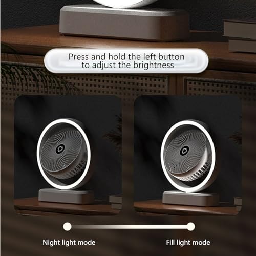 Ventilateur de bureau oscillant et rechargeable avec 3 vitesses
