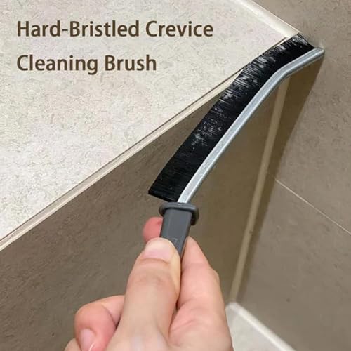 Image of 6PCS Hard Bristle Crevice Cleaning Brushes - Gap Scrub Brush Set for Grout, Shower Tile, Bathroom, Kitchen Sink, Toilet, Window Tracks & Small Spaces - Compact Household Detail Cleaning Tool