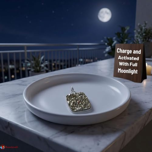 Image of REMEDYWALA Charged Energized Raw Stone Pendant with Metal Chain | Raw Stone Pendant for Women and Men