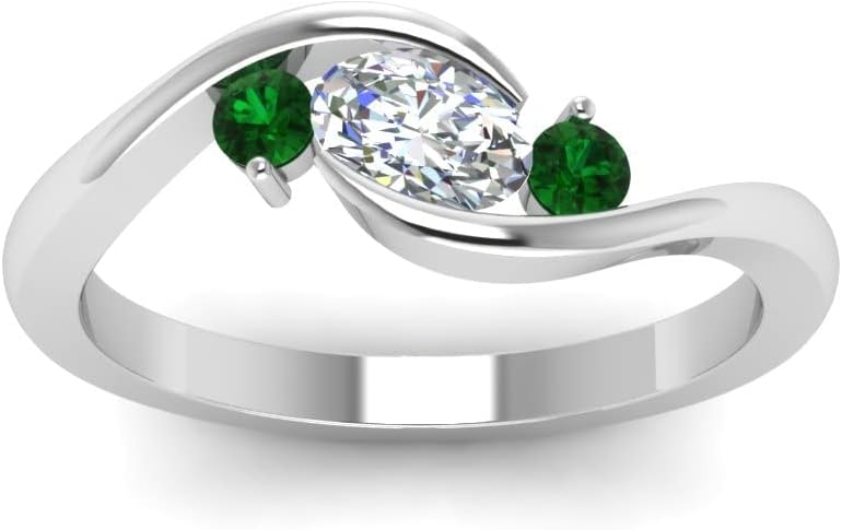 Choose Your Gemstone Twist 3 Stone Engagement Ring 925 Sterling Silver Oval Shape 3 Stone Engagement Rings Matching Jewelry Wedding Jewelry Easy to Wear Gifts US Size 4 to 12
