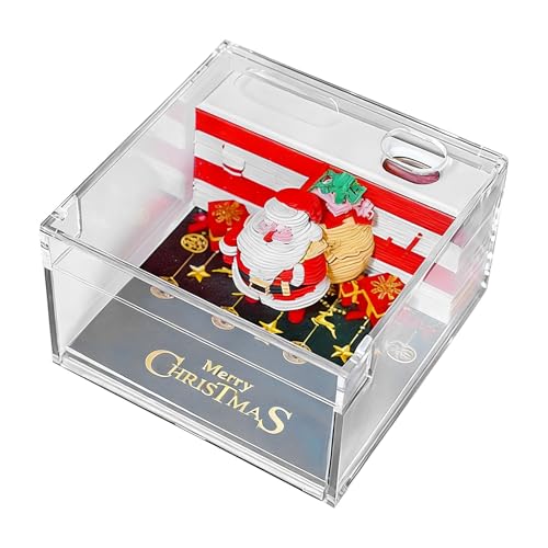 Bloc de notas 3D Calendario 2026 | Decoración creativa de escritorio de Papá Noel 3D - Calendario de bloc de notas - para Navidad, hogar, oficinas, vacaciones, viajes, escuela, diario, dormitorio