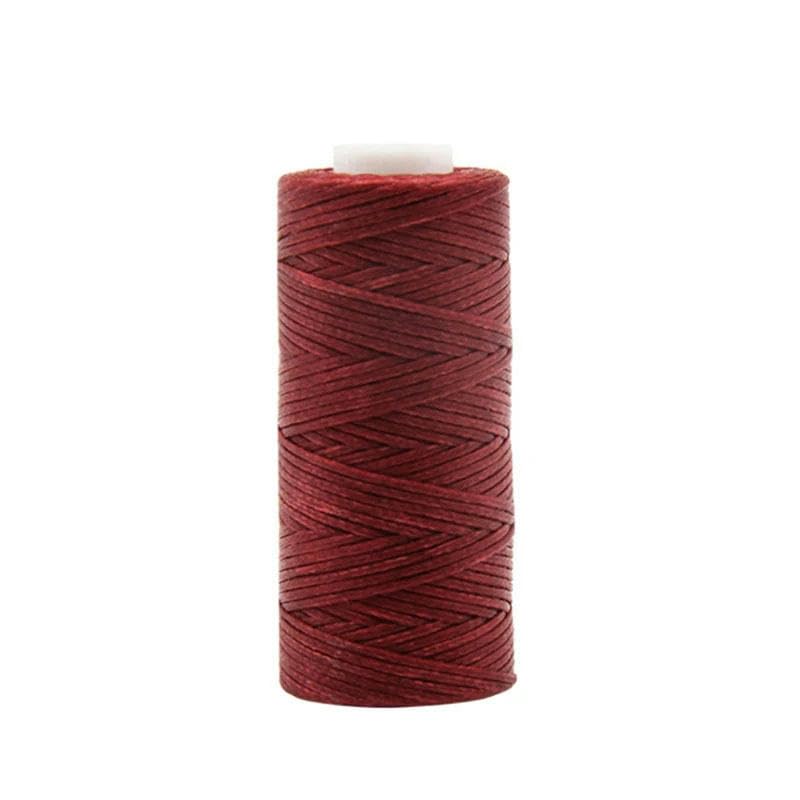 Nici do szycia，Nić poliestrowa Nici do szycia, nici do szycia ręcznego, nici woskowane, płaska woskowana linia do szycia, majsterkowanie(Wine Red)