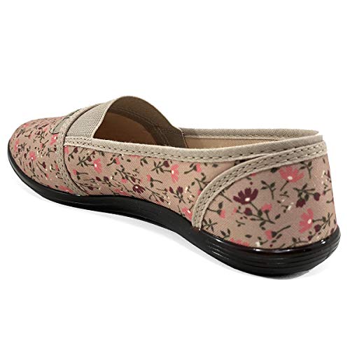 Alpargata Moleca Tecido Floral Lona Feminina - Bege - 38