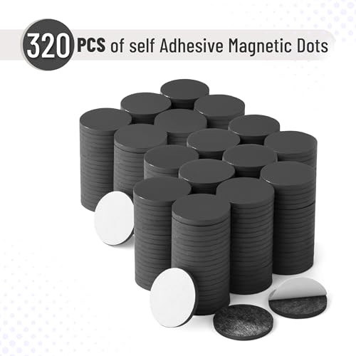 Image of Mr. Pen- Self Adhesive Magnet Dots, 320 pcs, Flexible and Extra Thin | 0.8 inch x 1mm Thickness, Magnetic Dots with Adhesive Backing, Perfect for Crafts, DIY Projects & Decorative Magnet