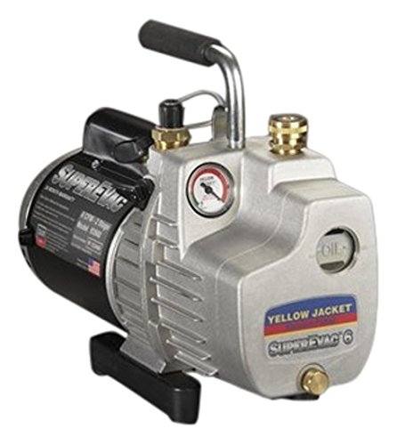 YELLOW JACKET 93560 Superevac Single Phase Pump, 6 Cfm, 115V, 60 Hz