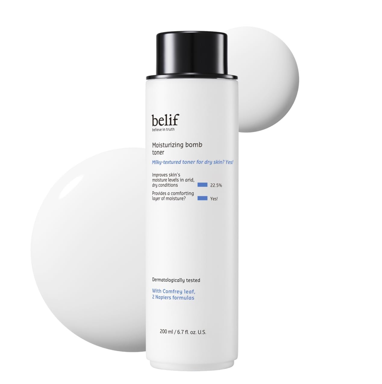 belif Milky Ceramide Toner – Strengthens Skin Barrier, Soothing & Repair Serum Essence, Ultra-Hydrating 2-in-1 Toner & Moisturizer, Korean Skincare,