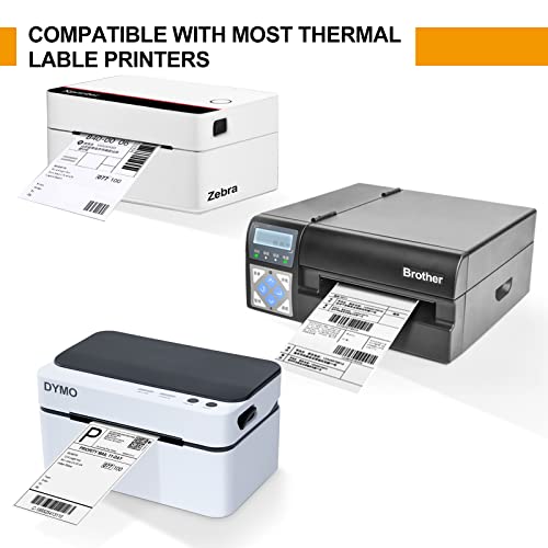 Qncz 4" X 6" Direct Thermal Labels, Shipping Labels For Printer, (500 Labels/Stack, Fanfold), Commercial Grade Direct Thermal Printer Paper, Waterproof,1 Stack #TOP5