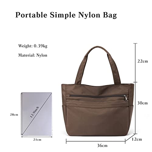 Women Nylon Handbag Waterproof Shoulder Bag Multi Pockets Top Handle Casual Lightweight Tote3