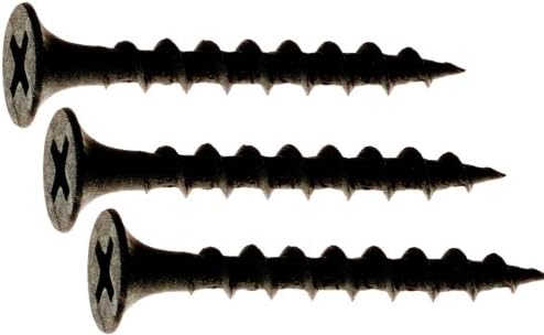 Prime Source, Black, Grip-Rite 2CDWS25BK 6-by-2-Inch Coarse Thread Drywall Screws with Bugle Head, 25-Pound Bucket, 2 inches