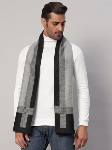 Image of Ravaiyaa - Attitude is everything Men's Reversible Stripe Pattern Winter Wool Scarf, Muffler 72 inchx12 inch Inch