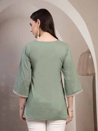 Image of COTLAND Fashions Jaipuri Cotton Printed Short Kurti for Women