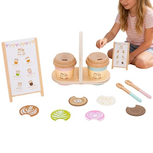 Jouet à café réaliste pour le petit-déjeuner des enfants avec tasses et accessoires