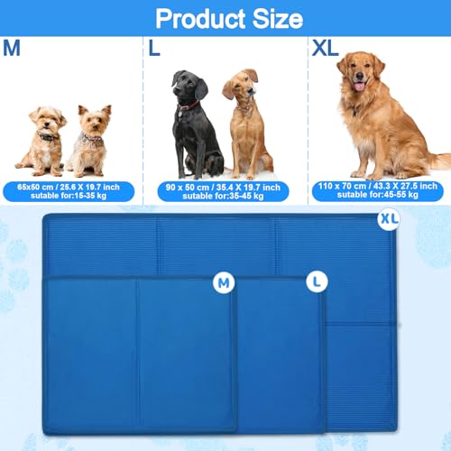 Bamda kühlmatte Hund 90x50cm - Sofortige Selbstkühlmatte für Hunde, Nicht-giftiges Gel, langlebige Kratzfeste Oberfläche, Haustierkühlmatte für Kisten und Betten perfekt für den heißen Sommer【L】