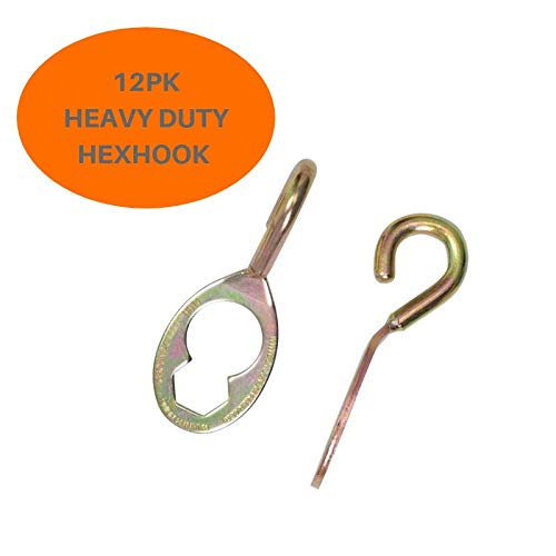 Lag Bolts | HexHook Pro Anchoring Plate 12 Pack - for GroundGrabba Pro, Pro II Products