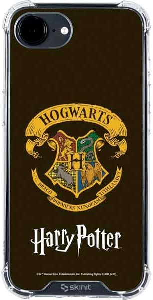 Skinit Clear Phone Case Compatible with iPhone 16e - Officially Licensed Wizarding World Harry Potter Hogwarts Houses Crest Design