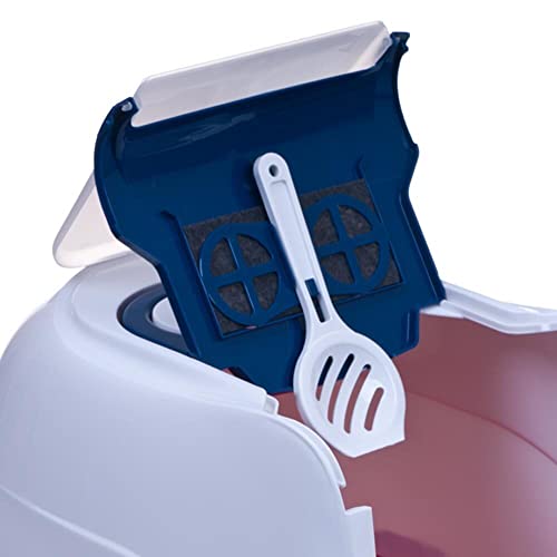 Katzentoilette Sondermodell 50 Katzenklo Schaufel Filter Haube blau und Flieder
