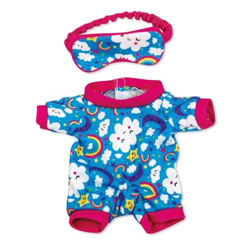 Casdon MINI Build-A-Bear Workshop Night Time Onesie Toy Clothes Pack. 4 Mix-and-Match Toy Outfits Includes Pajamas, Cute Hoodies, Summer Styles | For...