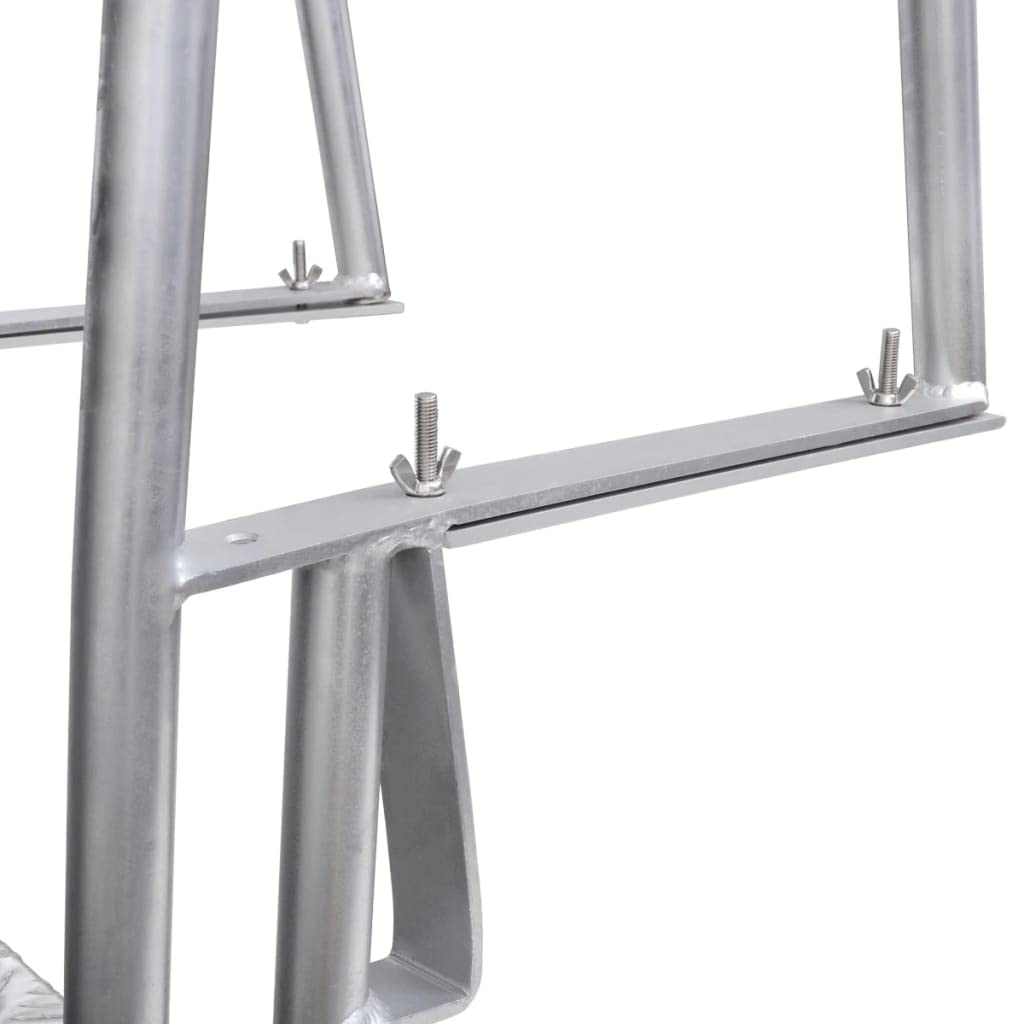 vidaXL Poolleiter 4 Stufen Aluminium 167cm Anlegeleiter Schwimmbad Leiter