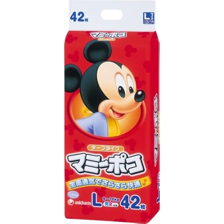 Amazon マミーポコ L 42枚 ミッキーマウス マミーポコ おむつ