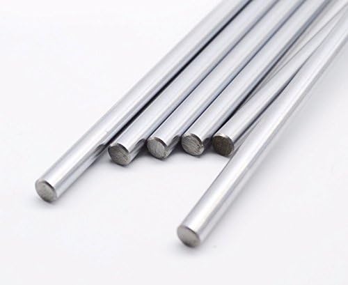 Invento 2pcs SS Smooth Rod 5mm OD 500mm (0.5 mtr) Long for Machines DIY Projects