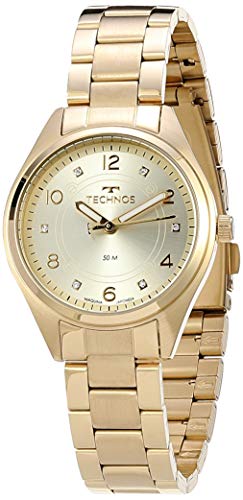 Relógio Technos, Pulseira de Aço Inoxidável, Feminino Dourado 2036MNP/4X