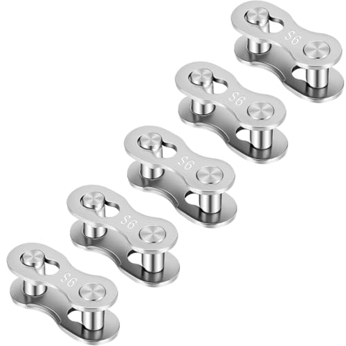 LICQIC Bike Chain Link, Bicycle Quick Connector Link, 5 Pair 9 Speed