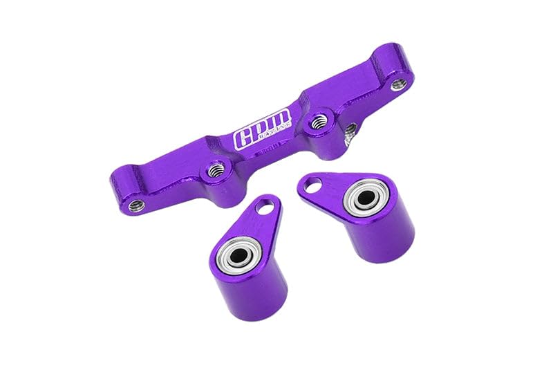 Aluminum 7075 Alloy Steering Rack for LOSI 1:24 Micro-B 2WD Buggy RTR-LOS00007 / 1:28 Micro-T 2S 2WD RTR Stadium Truck-LOS-1392 Upgrades - Purple