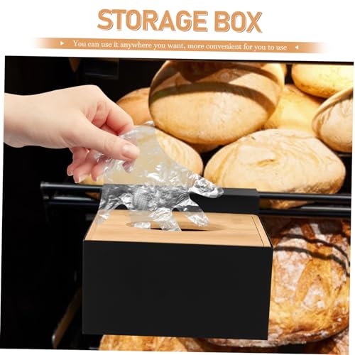 Organizador para guantes negro de madera miniatura 5