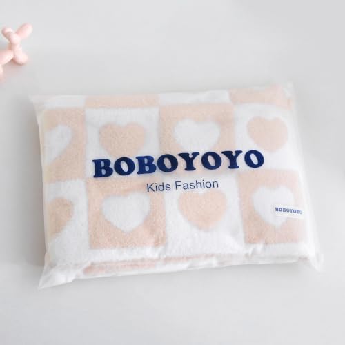 Image of BOBOYOYO Plush Baby Blankets for Newborn Girls Boys Stars Soft Fuzzy Warm Swaddle Receiving Blanket 30 x 40 Polyester Toddler Blanket for Crib Stroller Nursery