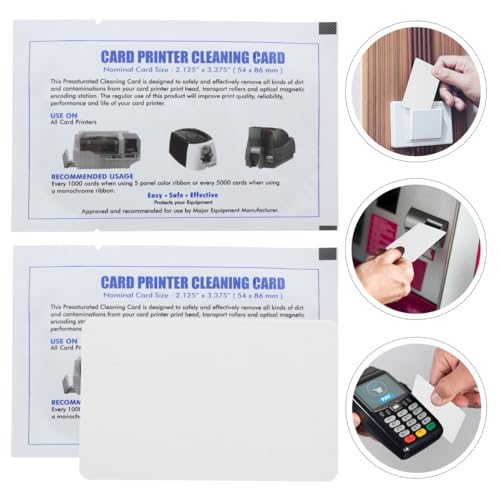 HAPINARY Allzweckreiniger 10St Reinigungskarte für Kartenautomaten putzkarten Kartenleser Reinigungsversorgung Reinigungszubehör sauber Terminal Chipkarte Kreditkarte Waschmittel PVC Weiß