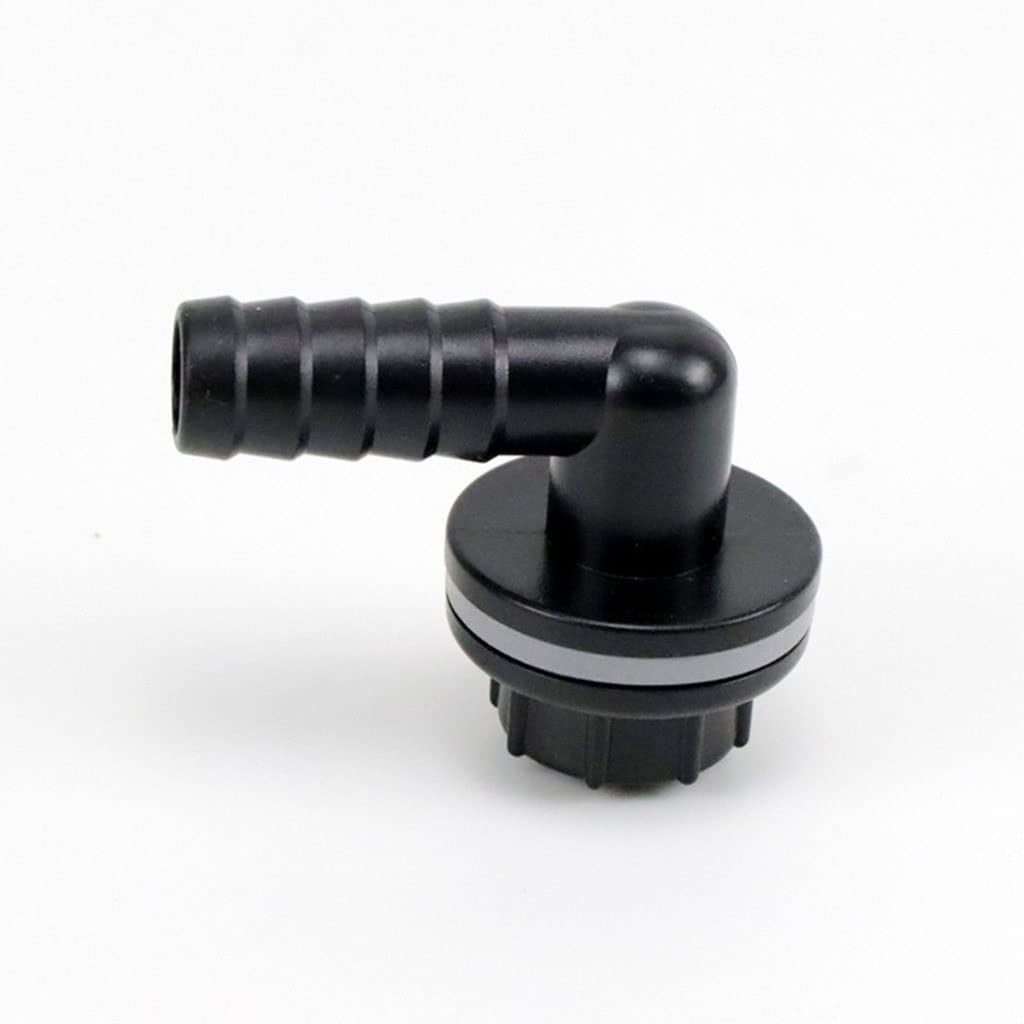 Adaptador de manguera, conector de grifo, rosca de 3/8" a conector de drenaje de codo de 90 grados de 14 mm, for adaptadores de acoplamiento de drenaje de tanques de peces de acuario, juntas de tuberí