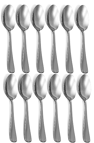 EUROXANTY Cuchara sopera | Cucharas para comer | Cucharas con diseño compacto | Cucharas resistentes | Cucharas clásicas | Cuchara de mesa para la cocina | 12 Cucharas