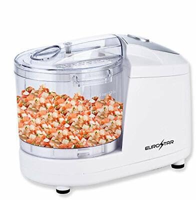EUROSTAR EC502W 1.5-Cup One Touch Electric Mini Food Chopper, White