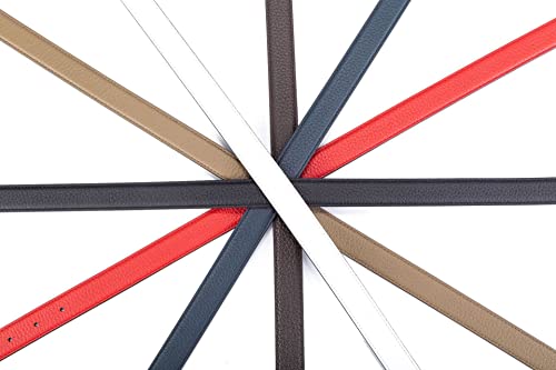 Vatee's Women's Reversible Real Leather Replacement Belt Strap without Buckle 1"/25mm Wide4