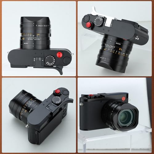 Capuchón de lente metálico cuadrado Haoge para cámaras Leica Q2, QP, Q-P typ116, Q y Q3-28, diseño ultradelgado con rosca, compatible con filtro UV de 49 mm miniatura 5