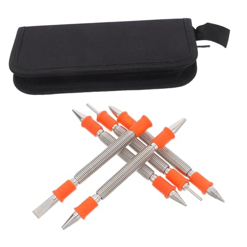 SEWACC 5Pcs Spring Punch Tool Innovative Spring Mechanism for Door Removal Woodworking Essential Tools for Mechanics Vehicle Repairs Versatile Nail Setting Kit